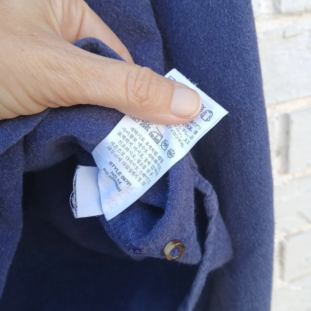 J. Crew Chamois Elbow Patch Shirt Navy Medium